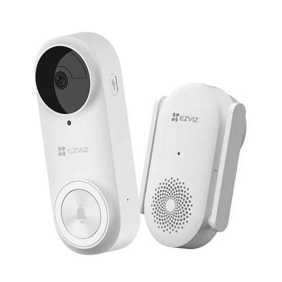 EZVIZ 5MP WiFi Battery-Powered Video Doorbell. 2-Way Talk, IR Vision, WiFi Chime